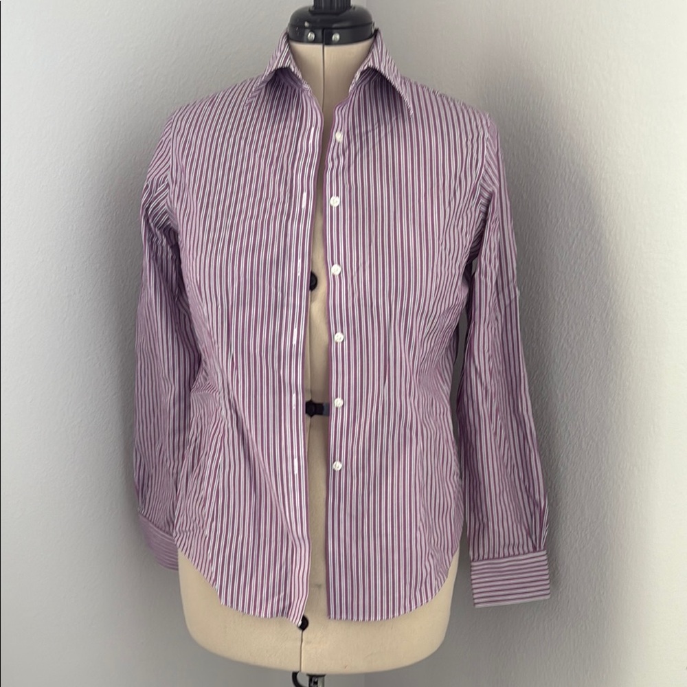 Brooks Brothers Purple Striped Button Down Shirt